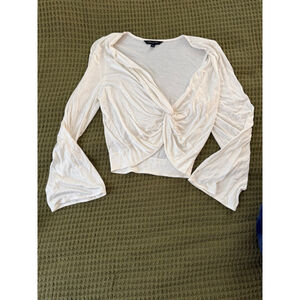 Women's Banana Republic White Crop Top S